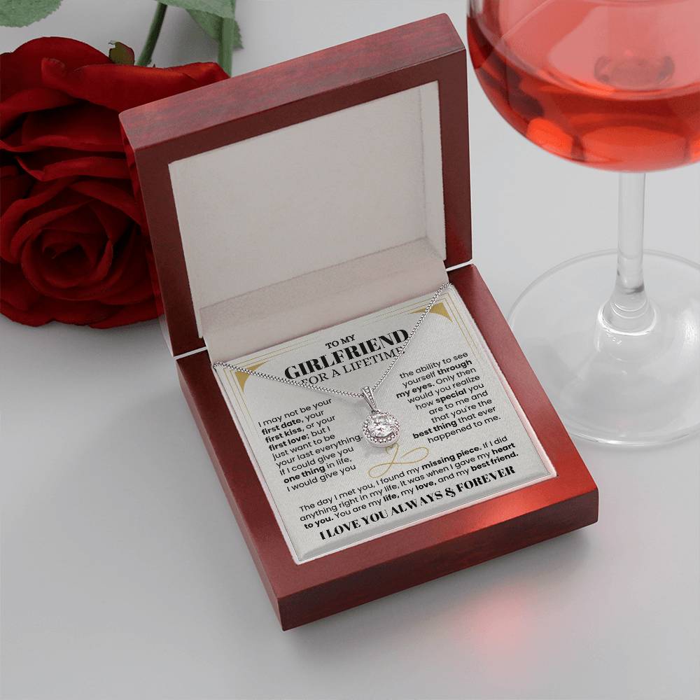 To My Girlfriend Necklace - Soulmate Jewelry Gift for Valentine’s Day, Birthday - Eternal Hope Necklace