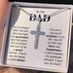 To My Dad Necklace - You've always been the one - Gift for Dad - Artisan Cross Necklace