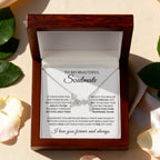To My Beautiful Soulmate Necklace - Romantic Gift for Her for Christmas & Love Celebrations - Scripted Love Necklace