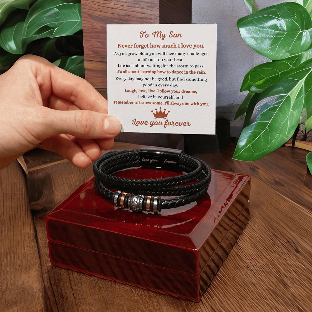 Gift for Son – Christmas, Birthday, Graduation – Love You Forever Bracelet