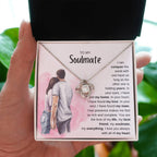 To My Soulmate Necklace - Soulmate Jewelry Gift for Valentine’s Day, Birthday & Romantic Celebrations - Love Knot Necklace