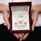 To My Sister - For All The Times I Forgot To Thank You - Gift for Sister - Interlocking Hearts Necklace