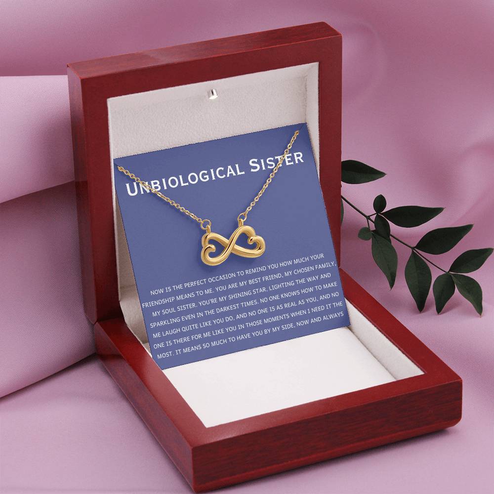 Unbiological Sister Necklace - Gift for Bonus Sister - Endless Love Necklace