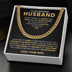 To My Amazing Husband - You're My Everything - Cuban Link Chain Gift from Wife to Husband
