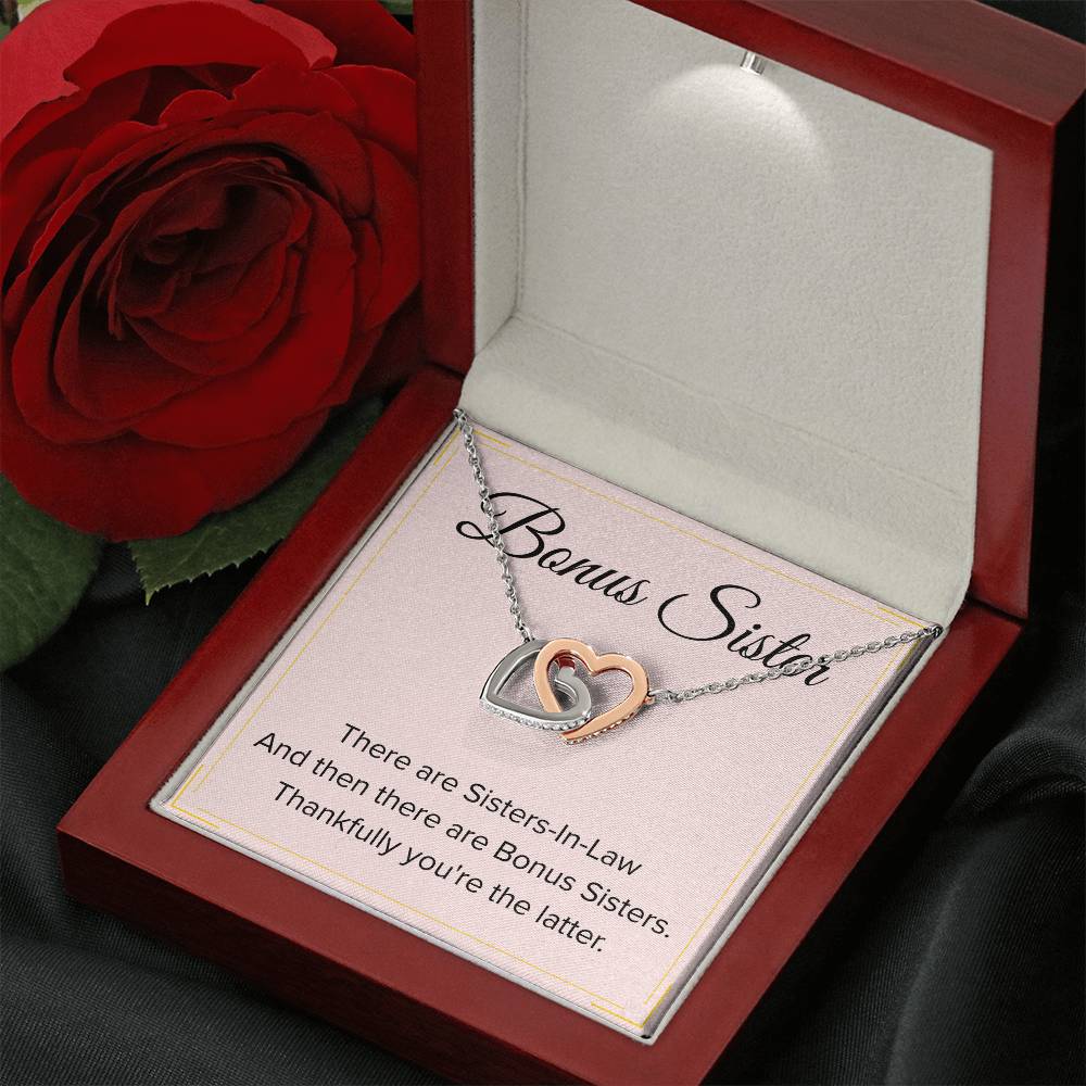 Bonus Sister Necklace Gift - Interlocking Hearts Necklace