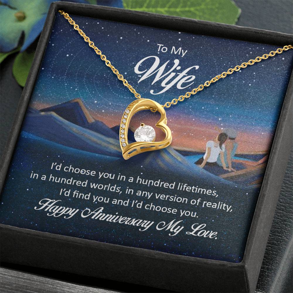 Unique Anniversary Gift for Wife - Loving Jewelry from Husband for Birthday, Valentine’s Day & Holidays - Forever Love Necklace