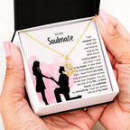 To My Soulmate Necklace - Unique Soulmate Gift for Her for Birthdays & Surprise Moments - Anchor Pendant Necklace