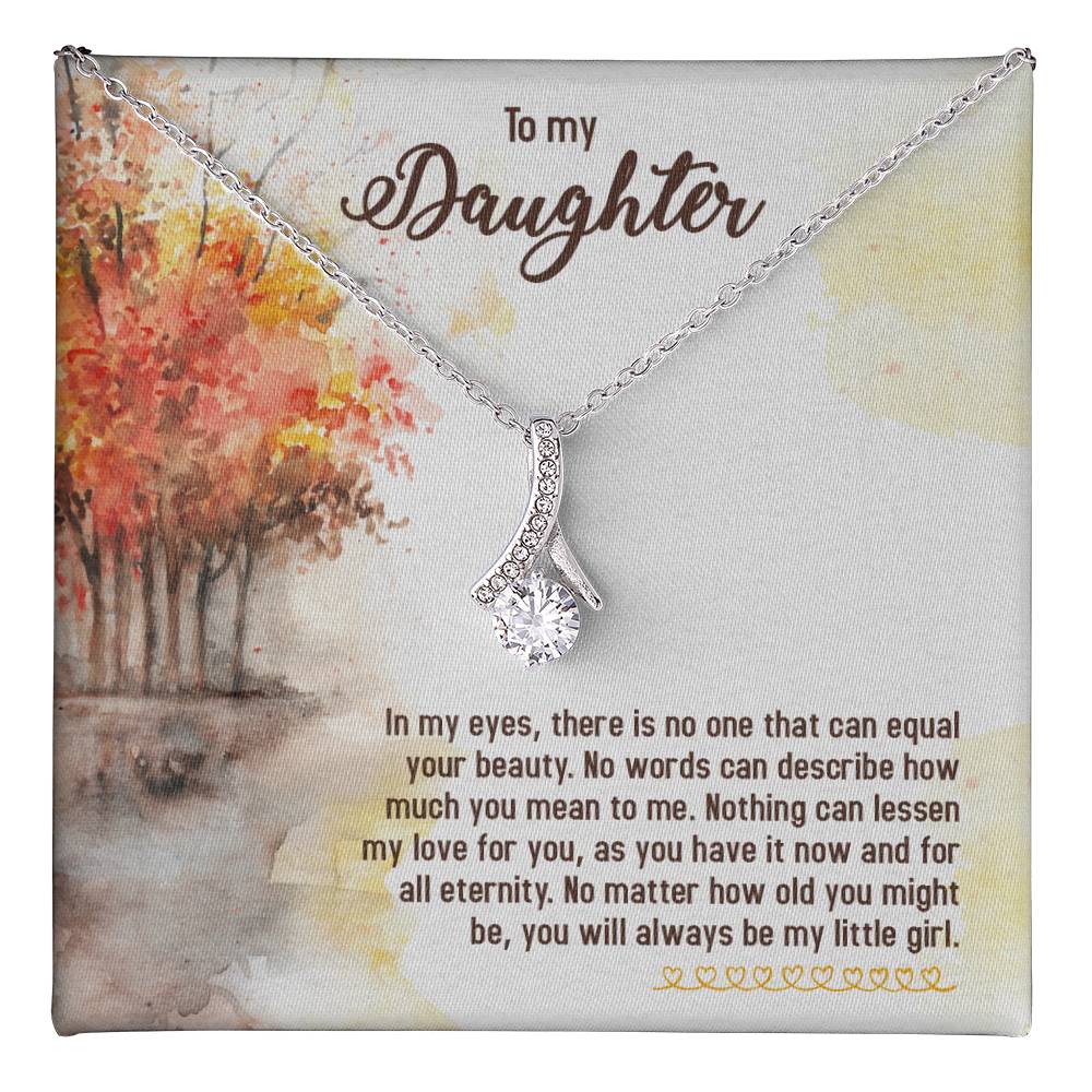 To My Daughter Necklace – Daughter Milestone Gift: Birthday Graduation – Alluring Beauty Necklace