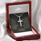 To My Son - As you grow older you will face many challenges in life - Son Gift from Dad - Artisan Cross Necklace