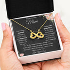 To My Loving Mom - Gift for Mom from Son - I'm forever grateful for all that you are - Endless Love Necklace