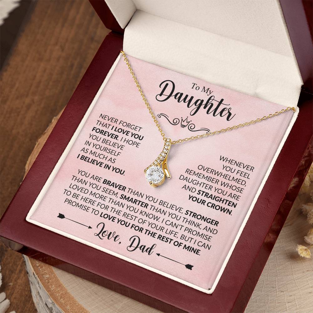 Gift for Daughter from Father - Straighten Your Crown - Alluring Beauty Necklace