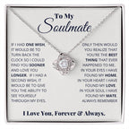 Soulmate Necklace Gift - Romantic Jewelry for Valentine’s Day & Sweet Surprise Gifting - Love Knot Necklace