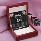 To My Mother - I am the luckiest kid in the world - Endless Love Necklace - Sentimental Gift for Mom