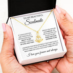 To My Beautiful Soulmate Necklace - Romantic Gift for Her for Christmas & Love Celebrations - Anchor Pendant Necklace