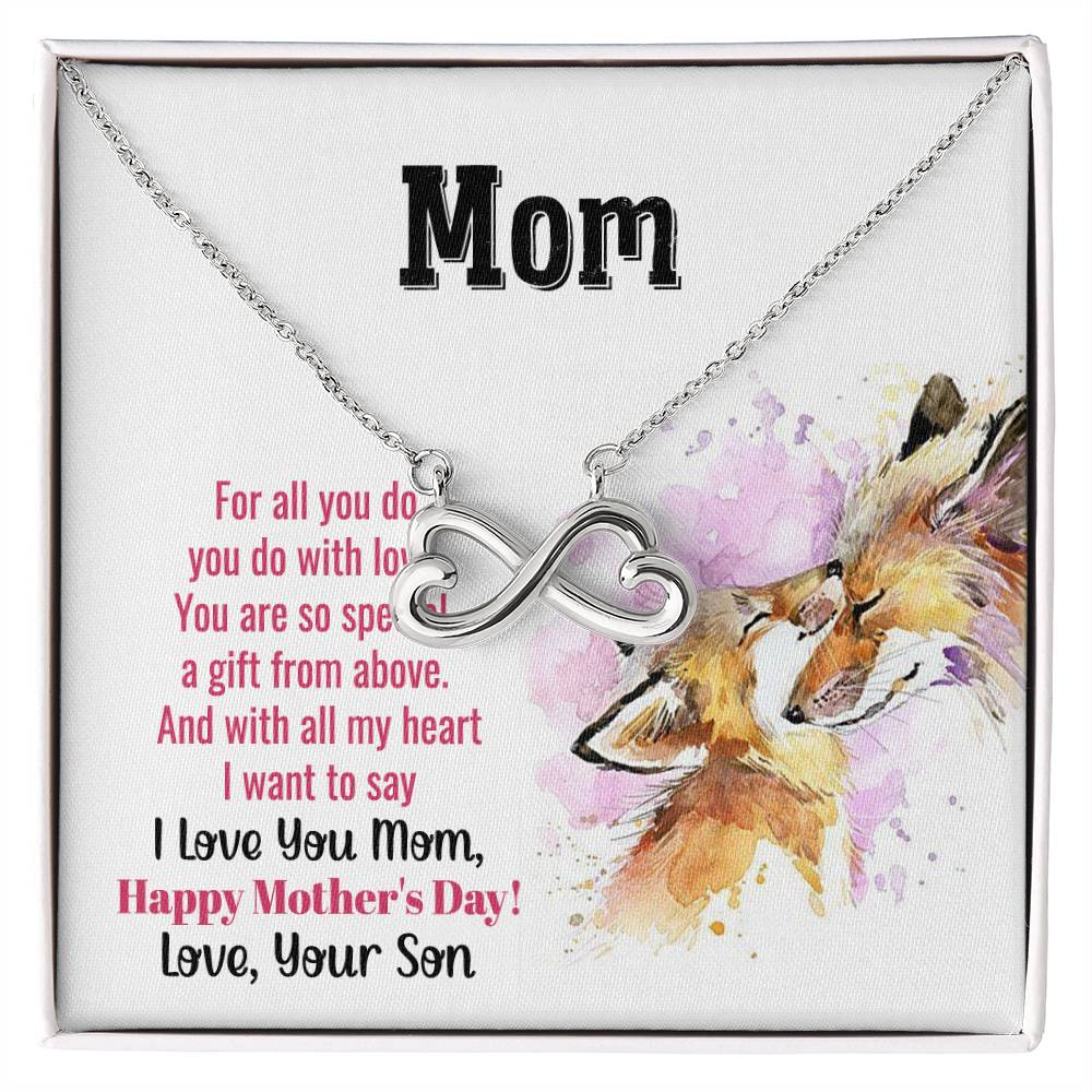 Mother's Day Gift from Son - Mom you are so special - Endless Love Necklace
