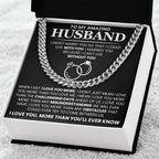 Romantic Husband Gift from Wife - I can't life without you - Cuban Link Chain