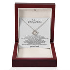 To My Unbiological Sister - You are loved - Gift for Bonus Sister - Love Knot Necklace