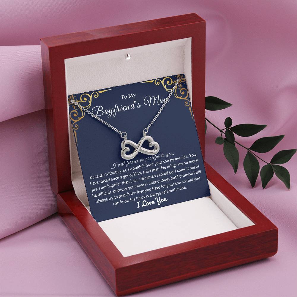 To My Boyfriend's Mom - I will forever be grateful to you - Endless Love Necklace - Unique Bf Mom Present