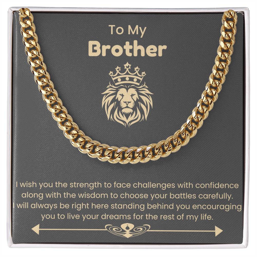To My Brother - Cuban Link Chain - Jewelry Gift for Brother