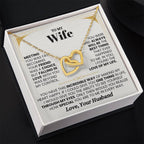 Anniversary & Valentine’s Day Gift for Wife - Emotional Jewelry from Husband - Interlocking Hearts Necklace