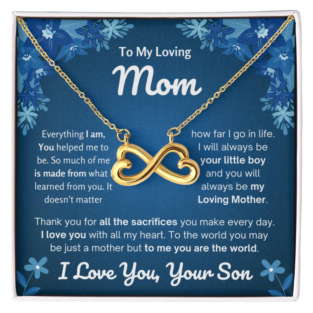To My Loving Mom - I will always be your little boy - Endless Love Necklace - Gift for Mom from Son