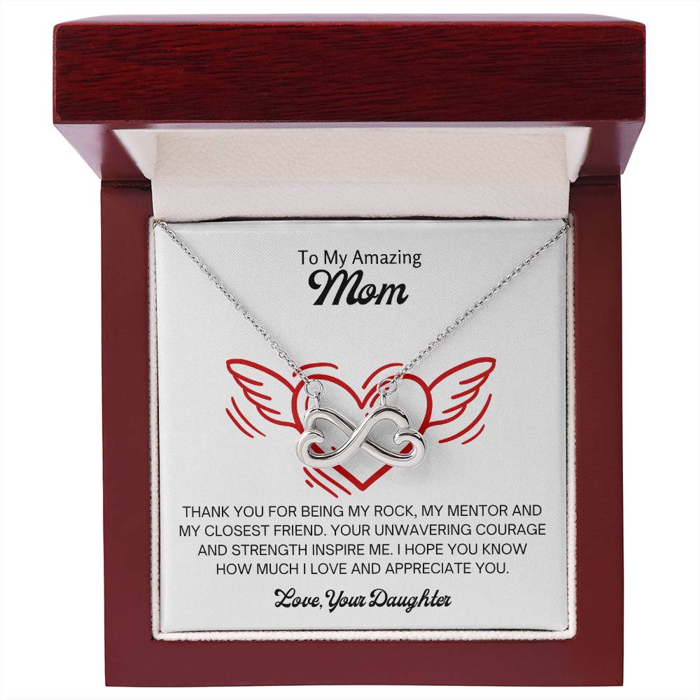 To My Amazing Mom - Thank you for being my closest friend - Endless Love Necklace - Gift for Mom from Daughter