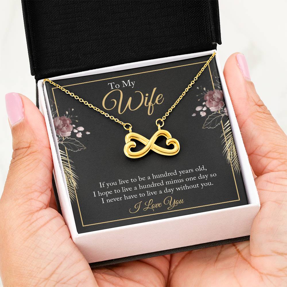 To My Wife Necklace - Heartwarming Gift from Husband for Birthday, Anniversary & Valentine’s Day - Endless Love Necklace