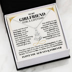 To My Girlfriend Necklace - Soulmate Jewelry Gift for Valentine’s Day, Birthday - Anchor Pendant Necklace