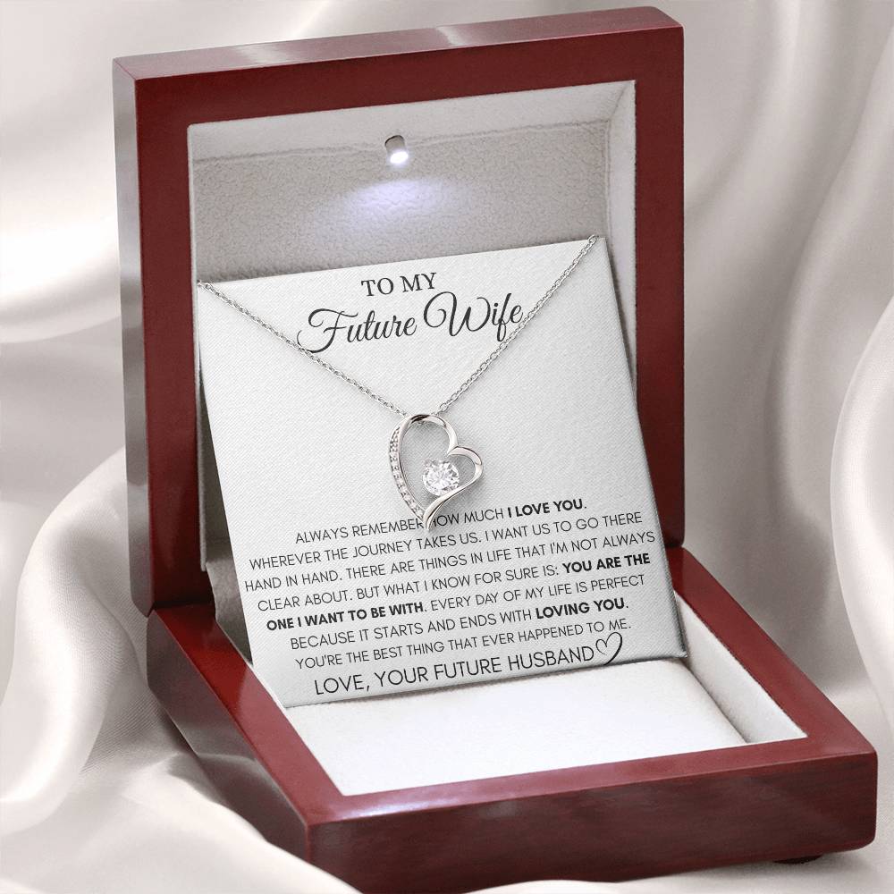 Future Wife Gift - Beautiful Necklace for Girlfriend for Birthday, Christmas & Romantic Moments - Forever Love Necklace