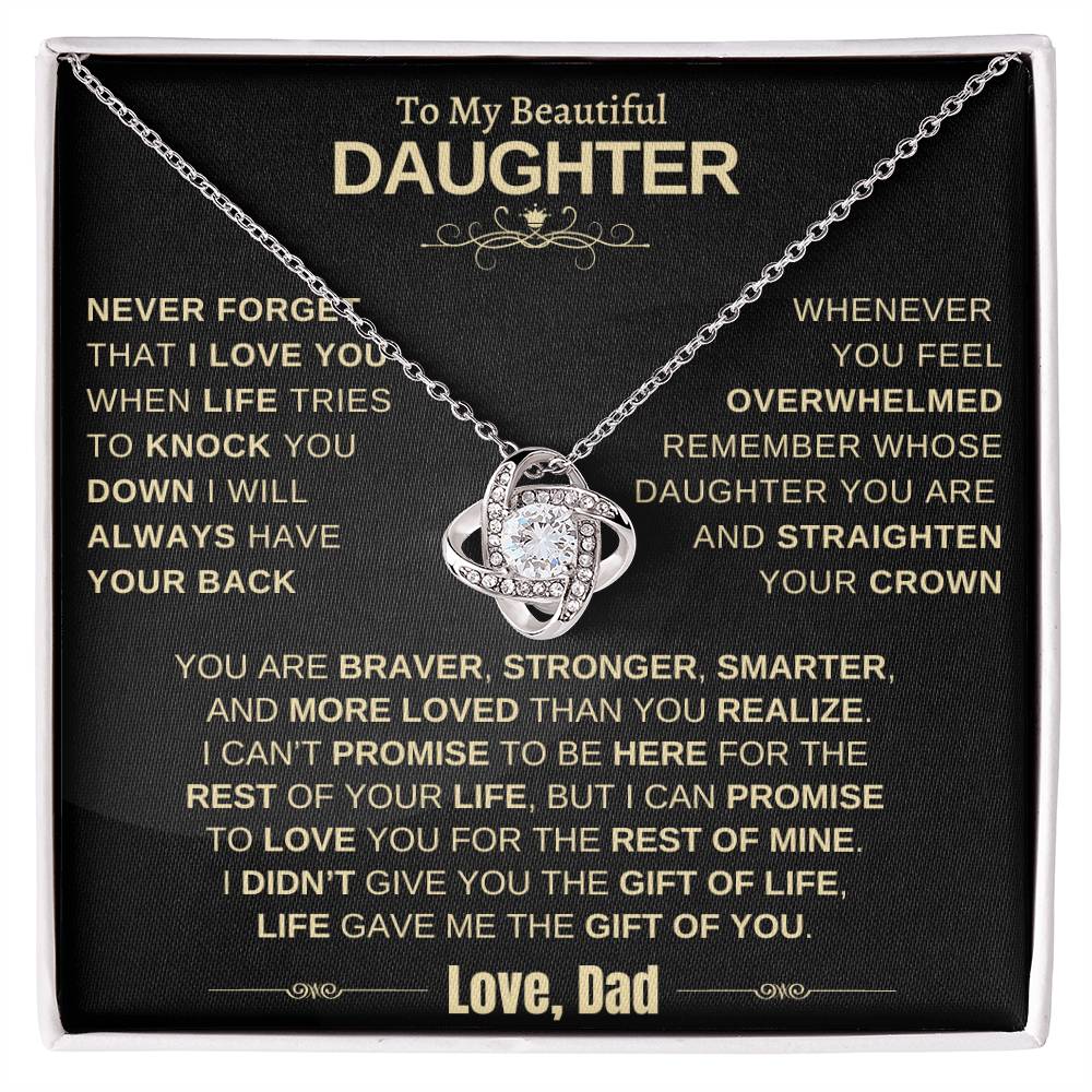 Beautiful Gift for Daughter from Dad "Life Gave Me the Gift Of You"