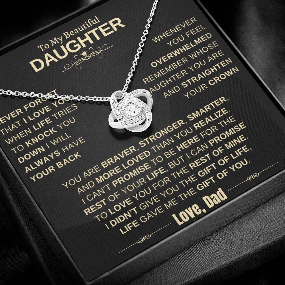 Beautiful Gift for Daughter from Dad "Life Gave Me the Gift Of You"