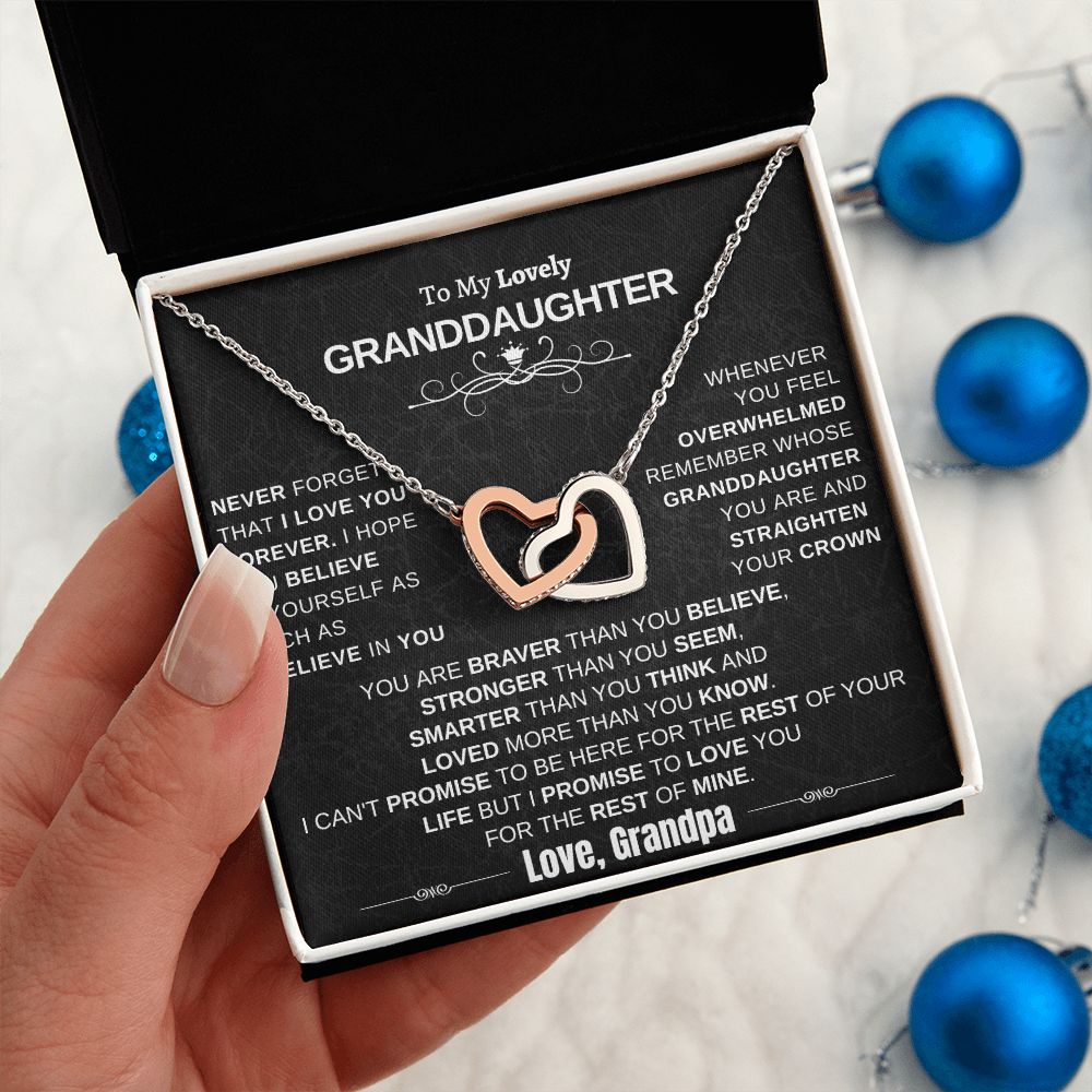 Gift for Granddaughter - Promise - Interlocking Hearts