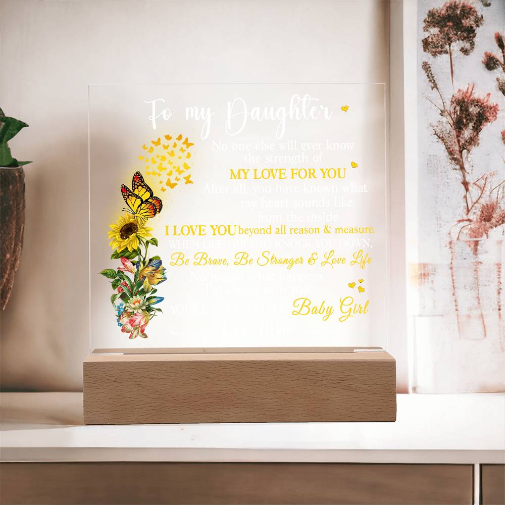 Heartfelt Keepsake Gift for Daughter from Mom Plaque - Baby Girl