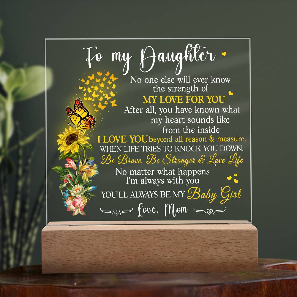 Heartfelt Keepsake Gift for Daughter from Mom Plaque - Baby Girl