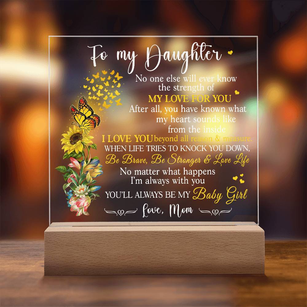 Heartfelt Keepsake Gift for Daughter from Mom Plaque - Baby Girl