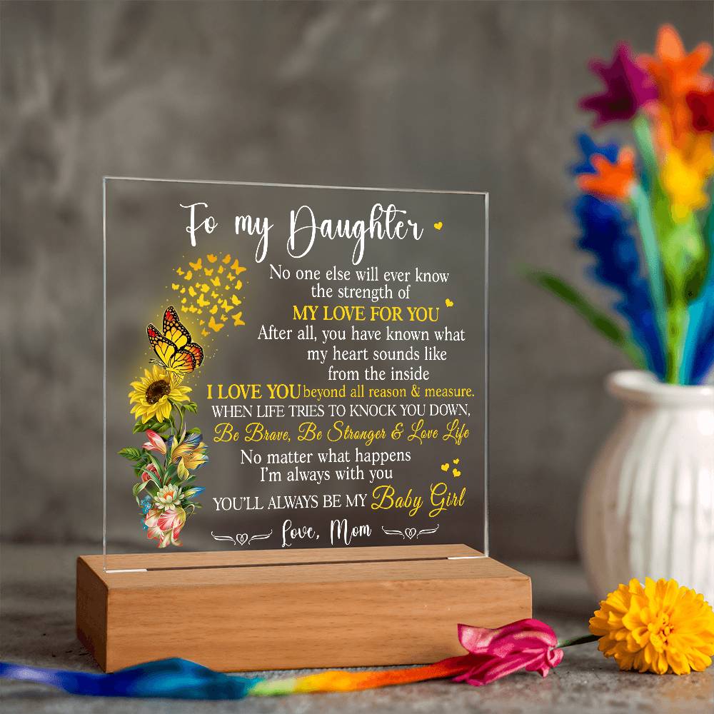 Heartfelt Keepsake Gift for Daughter from Mom Plaque - Baby Girl