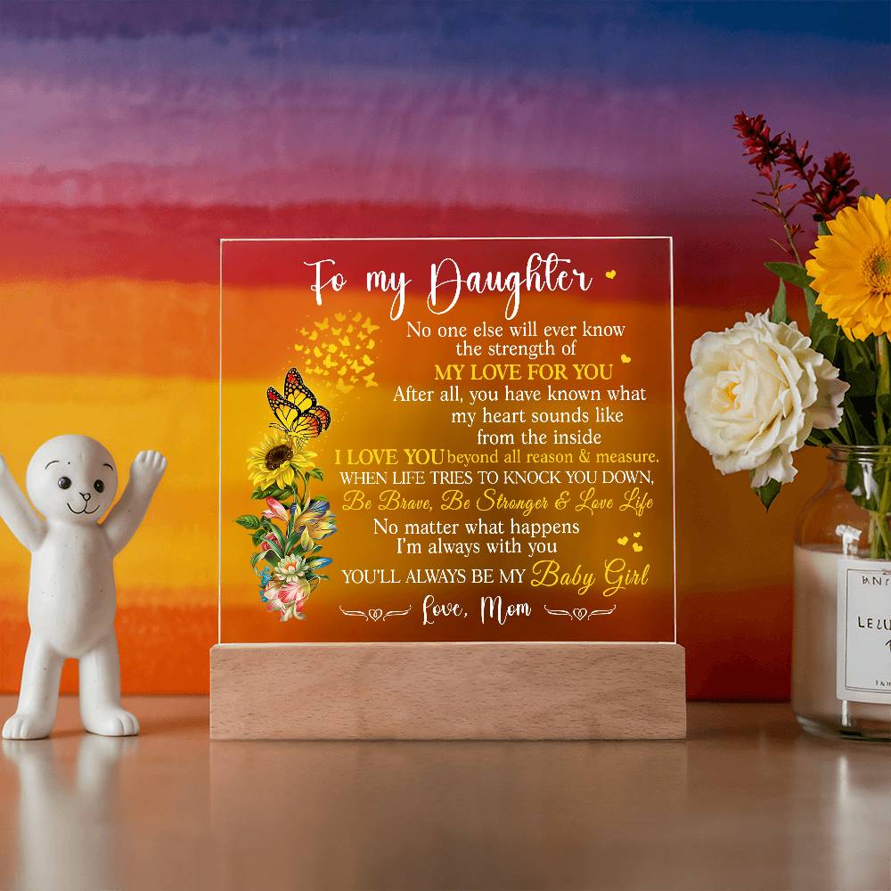 Heartfelt Keepsake Gift for Daughter from Mom Plaque - Baby Girl