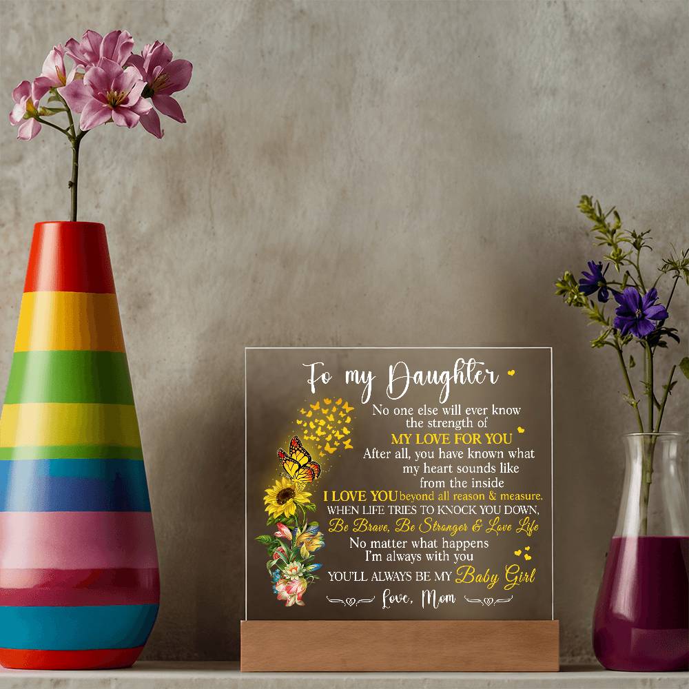 Heartfelt Keepsake Gift for Daughter from Mom Plaque - Baby Girl