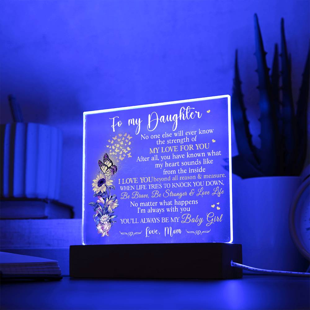 Heartfelt Keepsake Gift for Daughter from Mom Plaque - Baby Girl