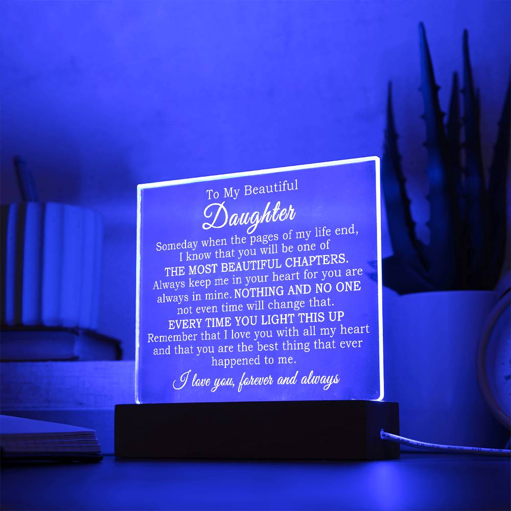 Heartfelt Keepsake Color Changing Lamp Gift for Daughter - Beautiful Chapters