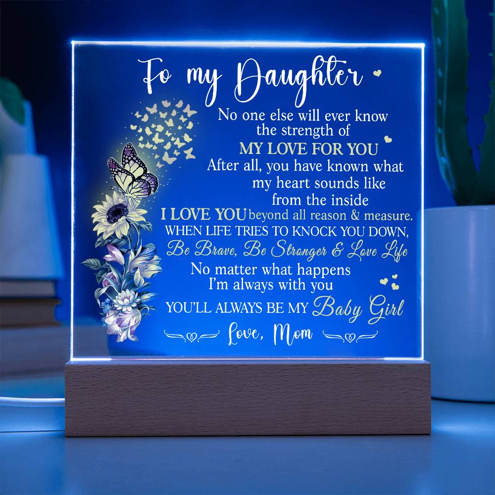 Heartfelt Keepsake Gift for Daughter from Mom Plaque - Baby Girl