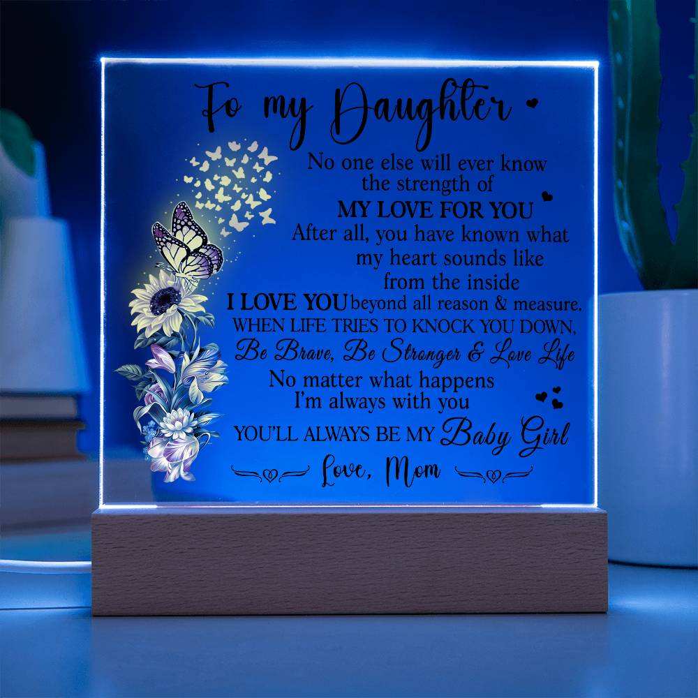 Heartfelt Gift for Daughter from Mom - Baby Girl Plaque