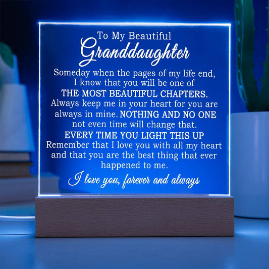 Heartfelt Gift for Granddaughter - Plaque Keepsake