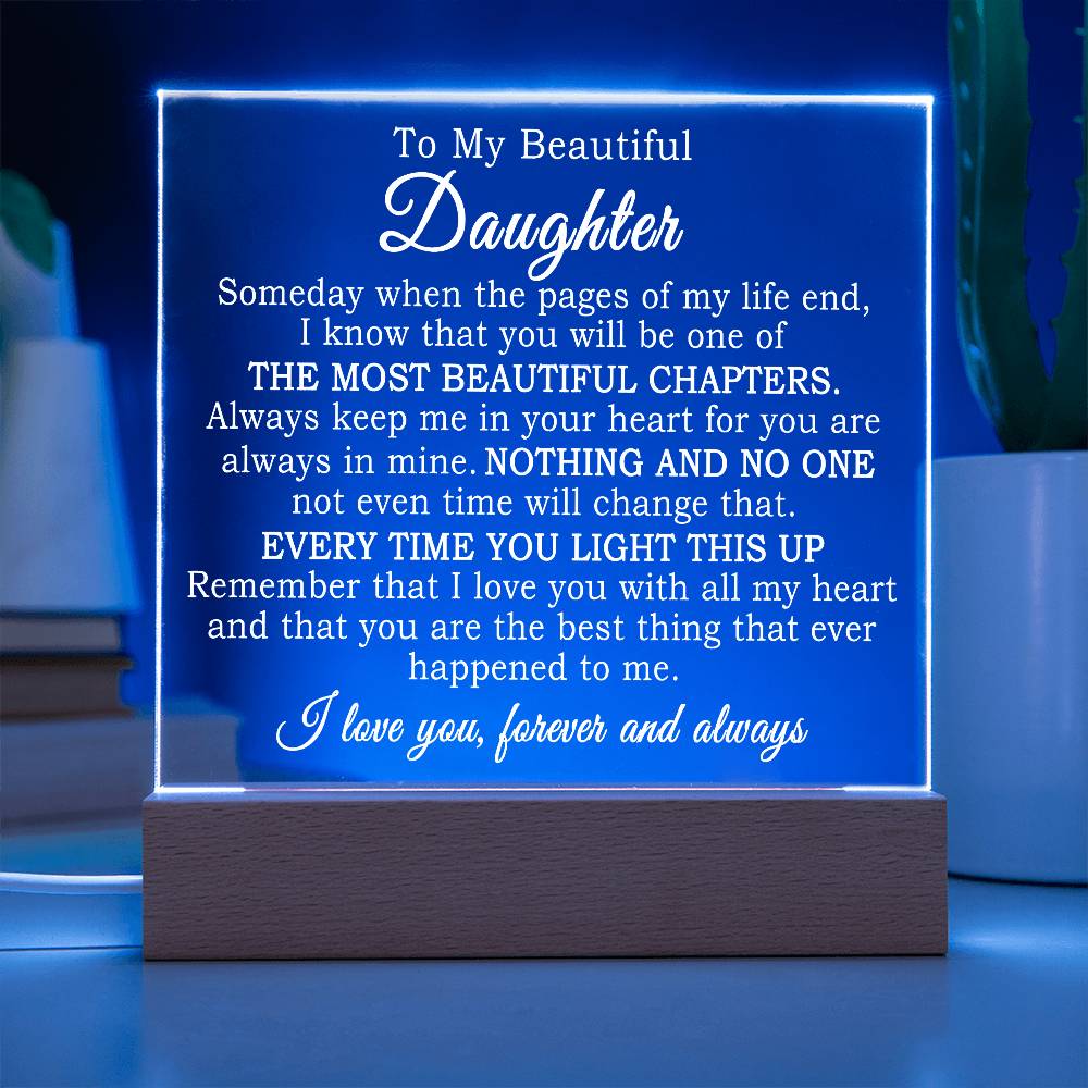 Heartfelt Keepsake Color Changing Lamp Gift for Daughter - Beautiful Chapters