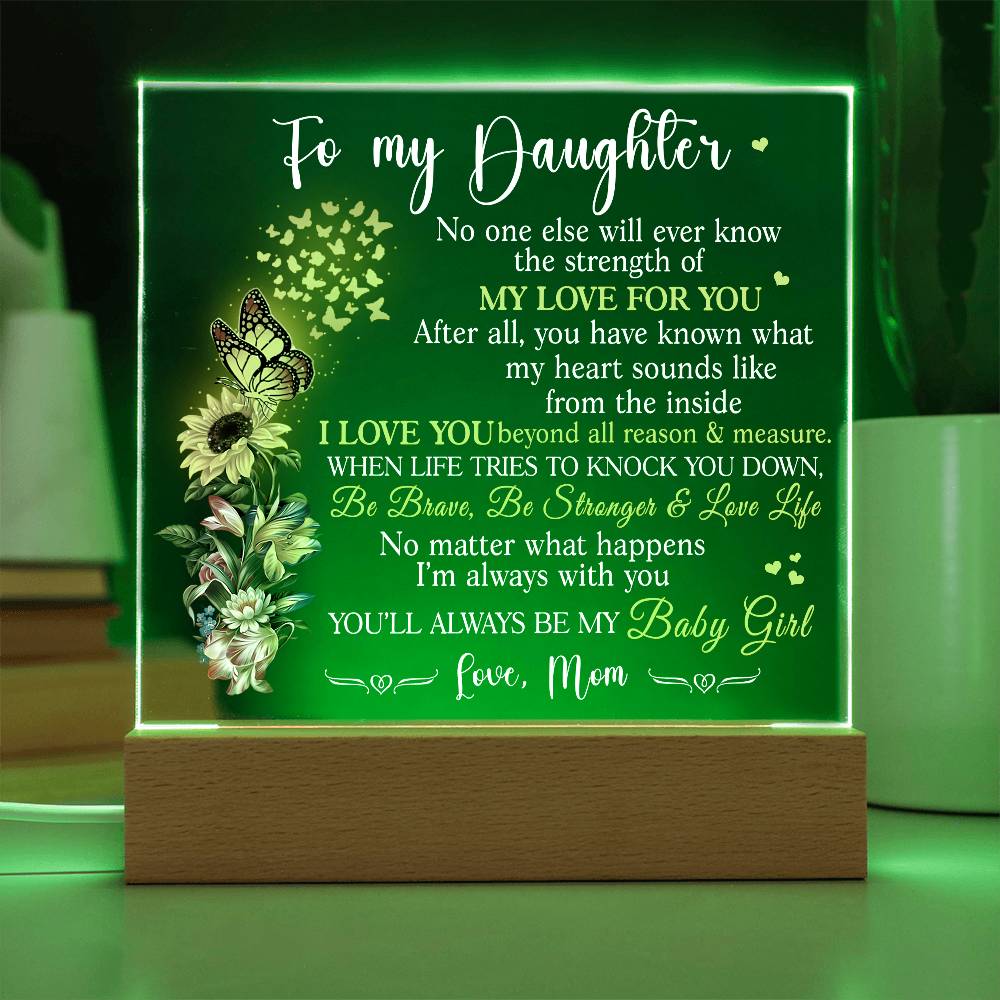 Heartfelt Keepsake Gift for Daughter from Mom Plaque - Baby Girl