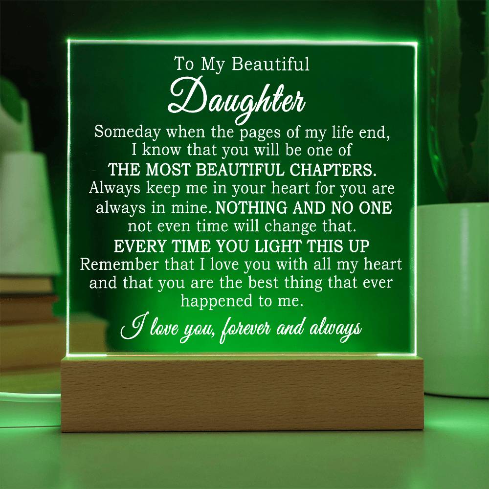 Heartfelt Keepsake Color Changing Lamp Gift for Daughter - Beautiful Chapters