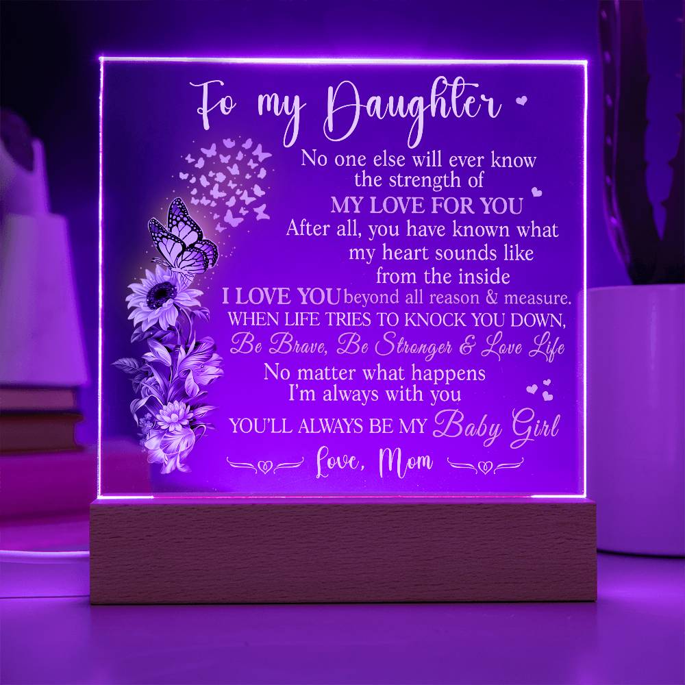 Heartfelt Keepsake Gift for Daughter from Mom Plaque - Baby Girl