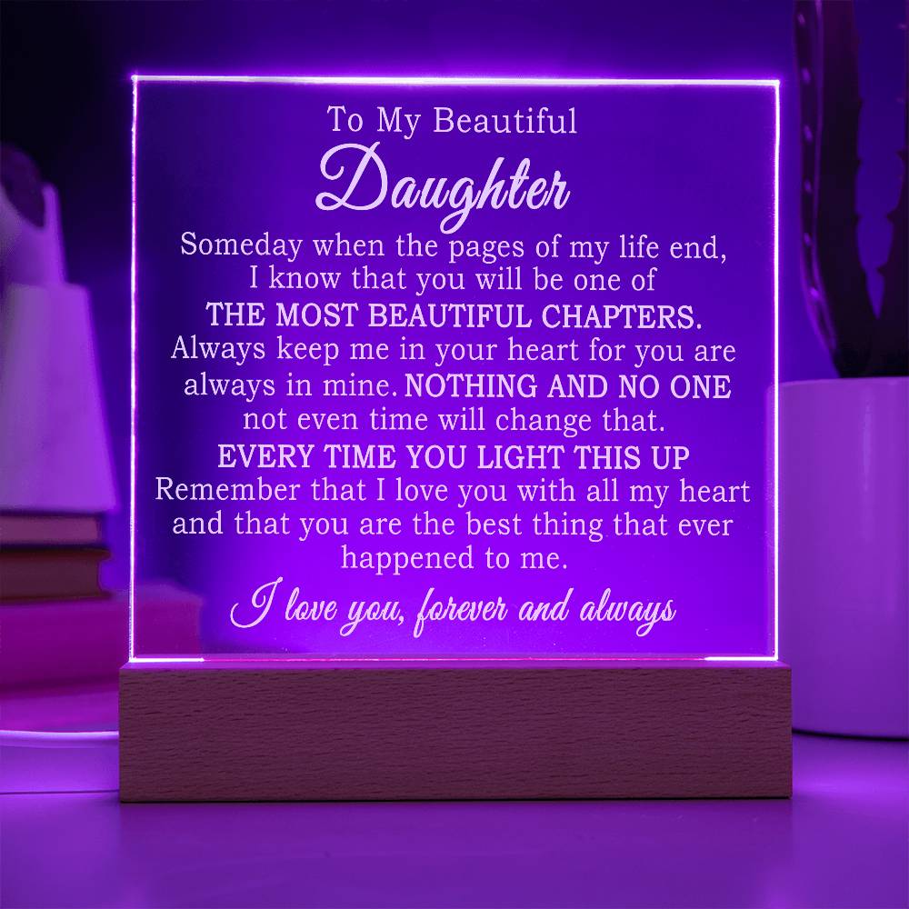 Heartfelt Keepsake Color Changing Lamp Gift for Daughter - Beautiful Chapters