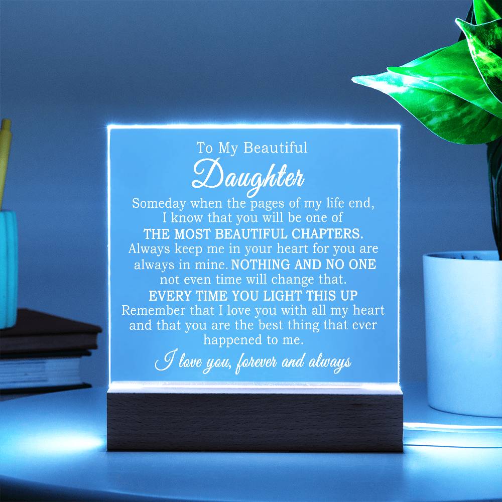 Heartfelt Keepsake Color Changing Lamp Gift for Daughter - Beautiful Chapters