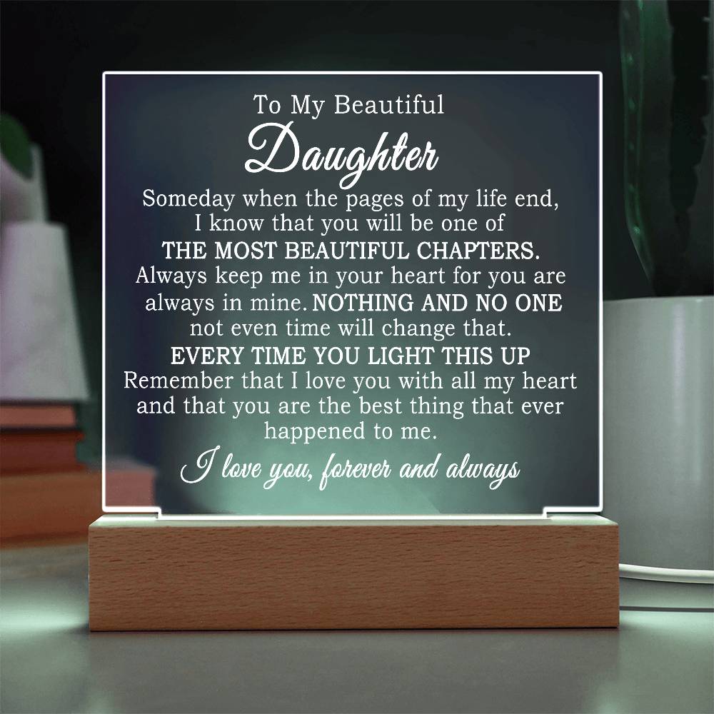 Heartfelt Keepsake Color Changing Lamp Gift for Daughter - Beautiful Chapters